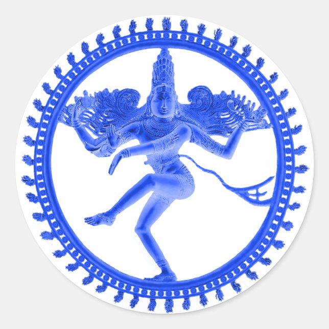 Sticker Rond Blue Nataraja (Devant)