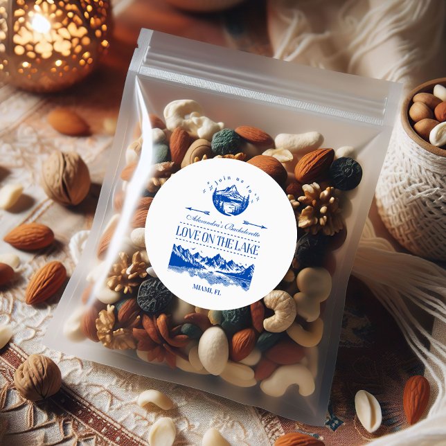 Sticker Rond Blue Nautical Party Thème (Créateur téléchargé)