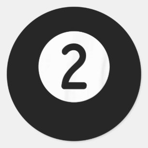 Sticker Rond Blue Pool Ball Number Two Billiards Snooker