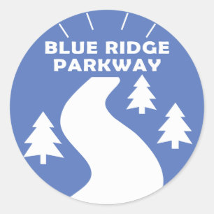 Sticker Rond Blue Ridge Parkway