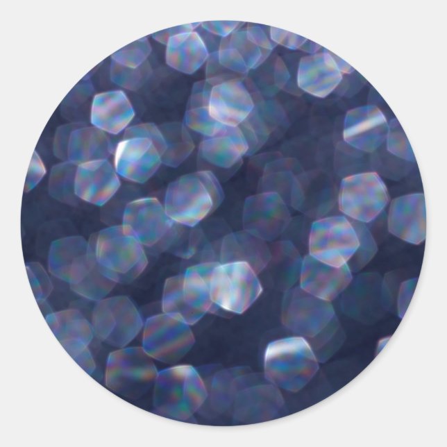 Sticker Rond Blue Sparkle (Devant)