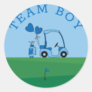 Sticker Rond Blue Team Boy Genre Reveillez Party Vote Golf