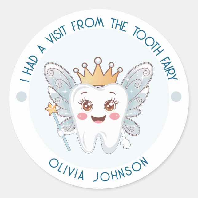 Sticker Rond Blue Tooth Fairy (Devant)