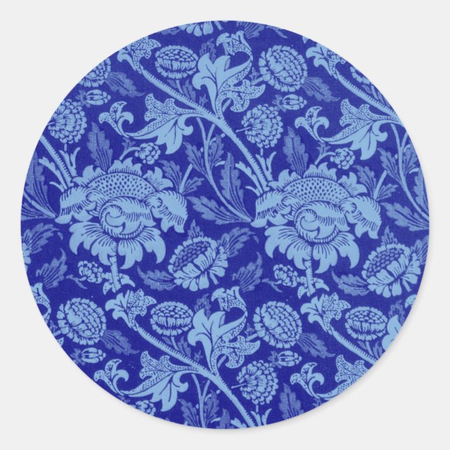 Sticker Rond Blue Wey par William Morris (Devant)