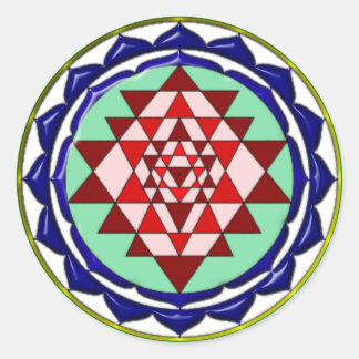 STICKER ROND BLUE YANTRA