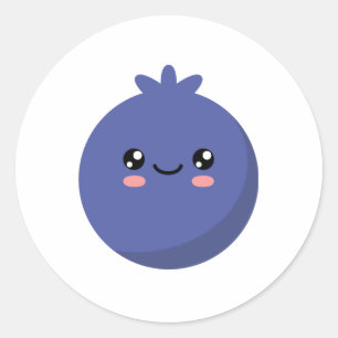 Sticker Rond Blueberry