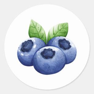 Sticker Rond Blueberry