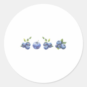 Sticker Rond Blueberry Summer Cottagecore Berries Botte esthéti