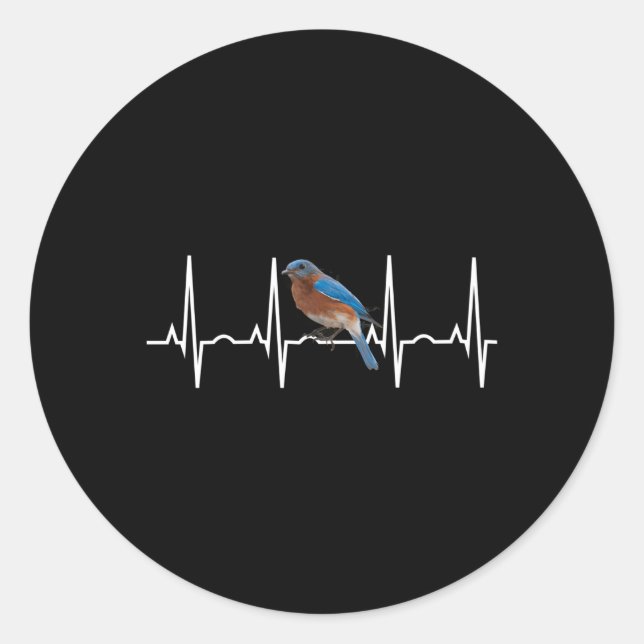 Sticker Rond Bluebird Best Eastern Western Bluebird (Devant)