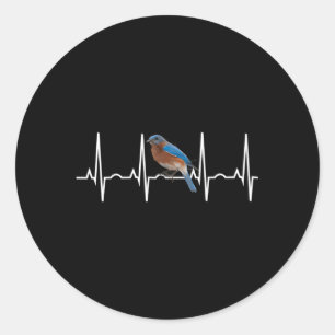 Sticker Rond Bluebird Best Eastern Western Bluebird