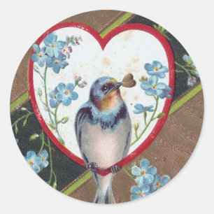 Sticker Rond Bluebird vintage