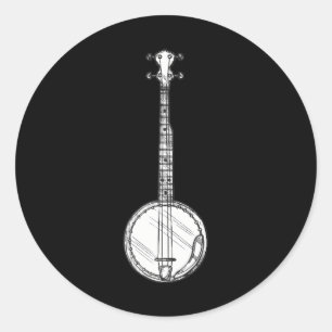 Sticker Rond Bluegrass Banjo