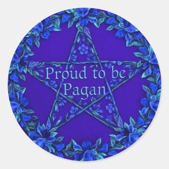 Sticker Rond BluePaganPride (Devant)