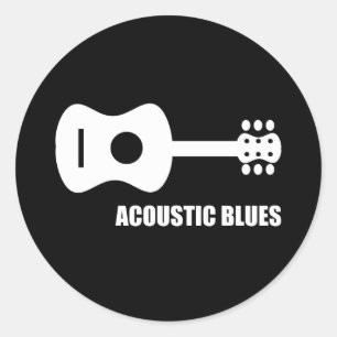 Sticker Rond Blues acoustiques