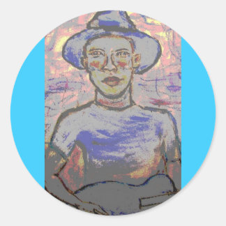 Sticker Rond Bluesman âcre
