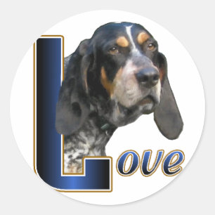 Sticker Rond Bluetick Coonhound Dons