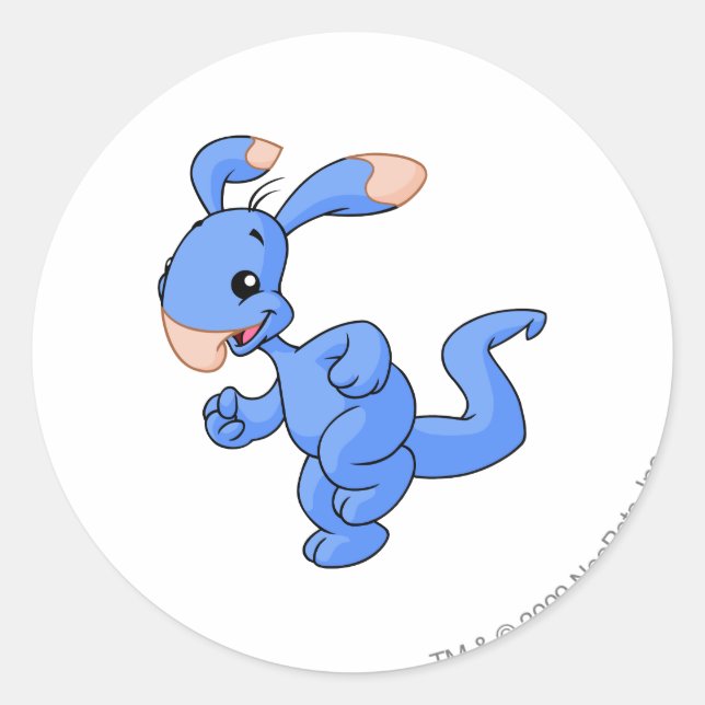 Sticker Rond Blumaroo bleu (Devant)