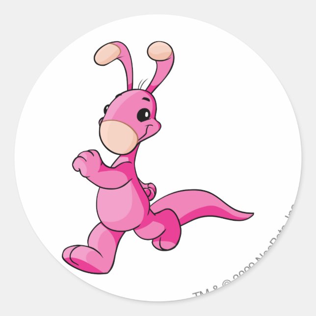 Sticker Rond Blumaroo rose (Devant)