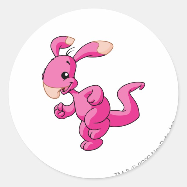 Sticker Rond Blumaroo rose (Devant)