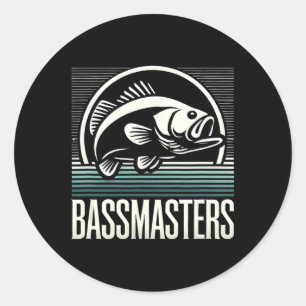 Sticker Rond Bmasters Retro Fishing - Parfait Pour Les Pêcheurs