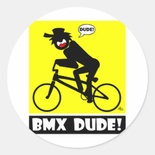STICKER ROND BMX DUDE-18
