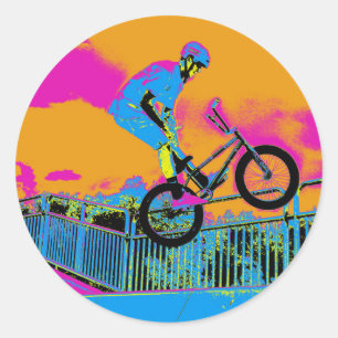 Sticker Rond BMX Trickster - BMX Trick Bike