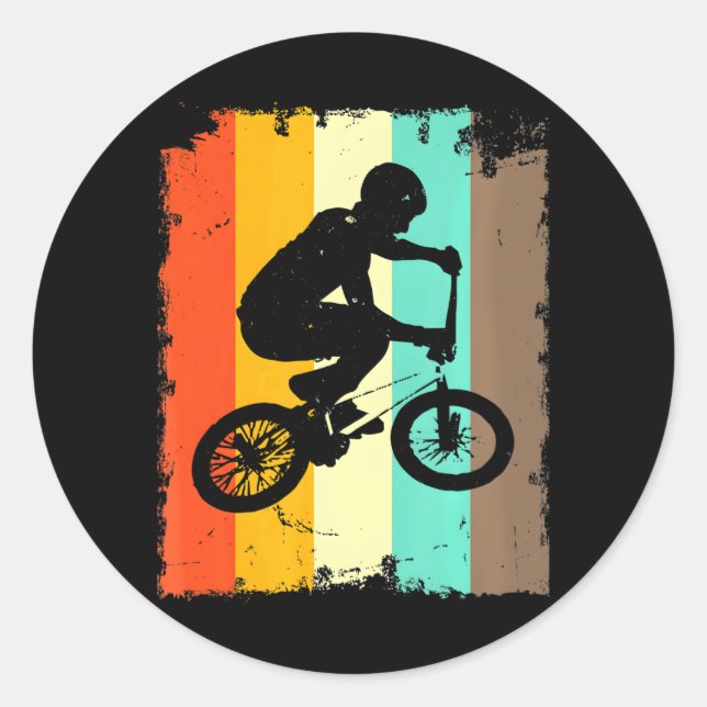Sticker Rond BMX Vélo FreeDirt Street Park Rider (Devant)