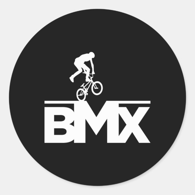 Sticker Rond Bmx Vélo Rider Course Vélo (Devant)