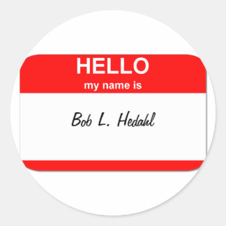 Sticker Rond Bob L. Hedahl
