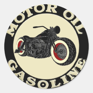 Sticker Rond - Bobber - Oil - Gasoline