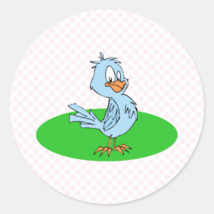 Sticker Rond Bobby Blue Jay