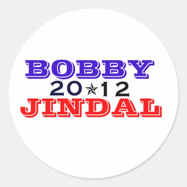 Sticker Rond Bobby Jindal 12 (Devant)