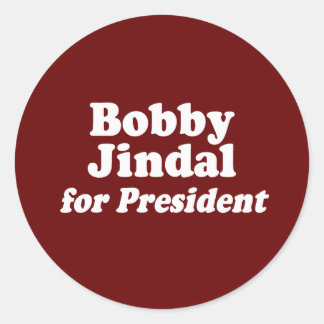 STICKER ROND BOBBY JINDAL POUR LE PRÉSIDENT 2
