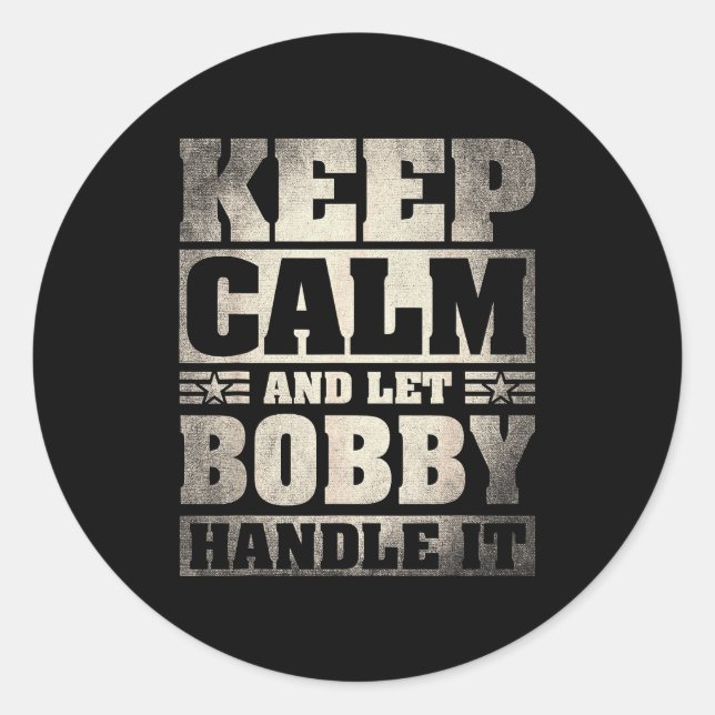 Sticker Rond Bobby Name Shirt D Bobby First Name  (Devant)