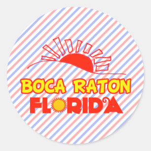 Sticker Rond Boca Raton, Floride
