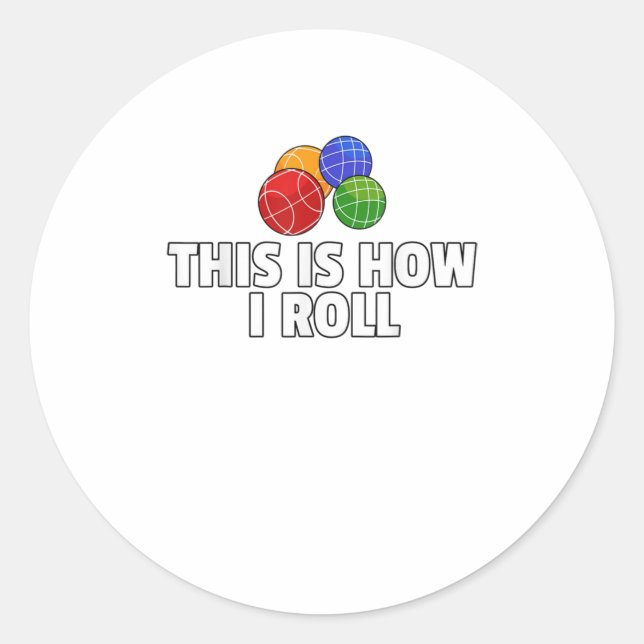 Sticker Rond Bocce Ball Gift Italien Bowling Bocci Pyer TShirt (Devant)