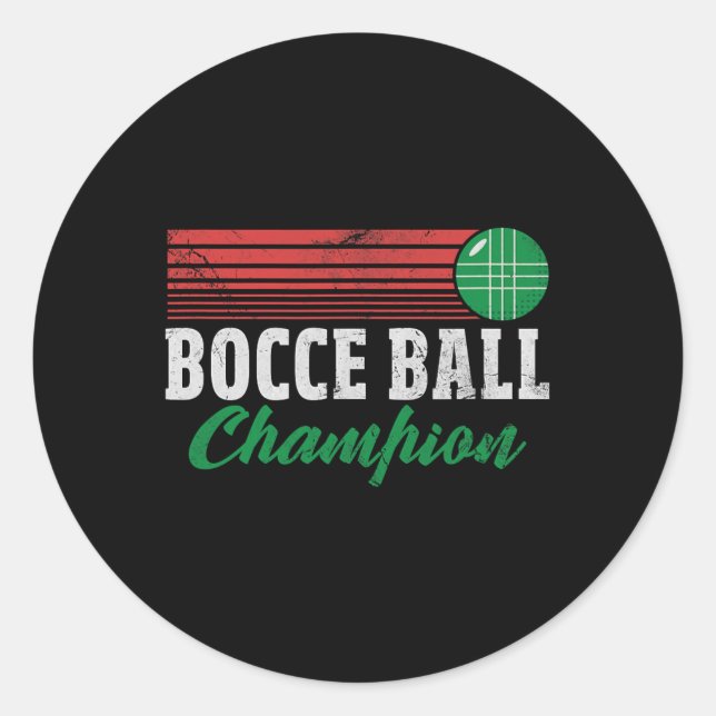 Sticker Rond Bocce Byll Champion Italian Bocci Player Champ Dis (Devant)