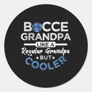 Sticker Rond Bocce Grand-Père Comme Un Bal Bocci De Grand-Père