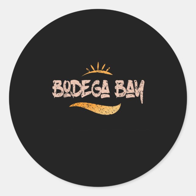 Sticker Rond Bodega Bay Californie mode de rue  (Devant)