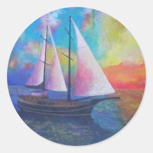 Sticker Rond Bodrum Turquoise Coast Gulet Cruise