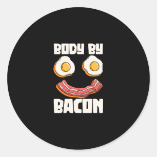 Sticker Rond Body Bacon Barbecue Barbecue Viande de porc