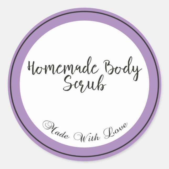 Sticker Rond Body Scruter fait maison (Devant)