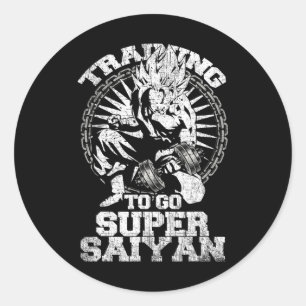 Sticker Rond Bodybuilder Anime Lover Drôle Entraînement Fitness