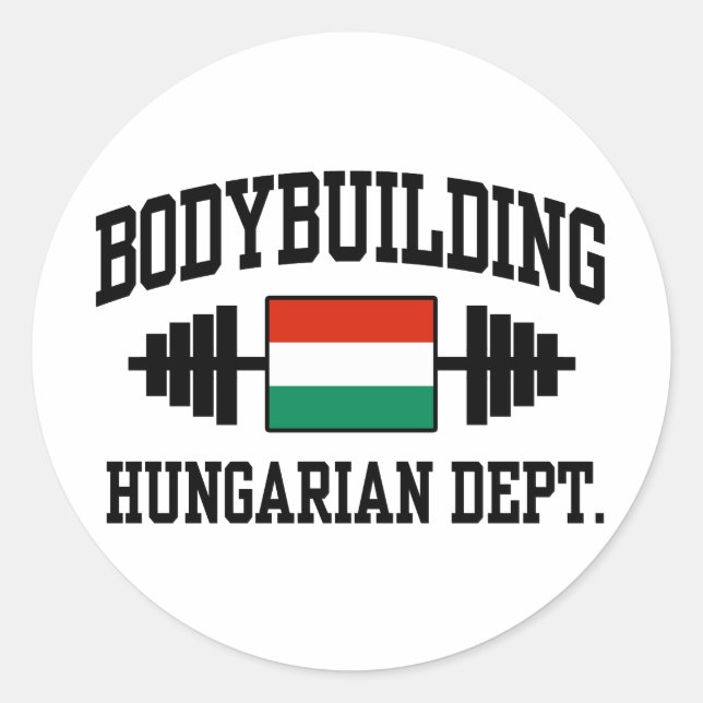 Sticker Rond Bodybuilder hongrois (Devant)