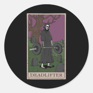 Sticker Rond Bodybuilding Deadlifter Deadlifter Poids