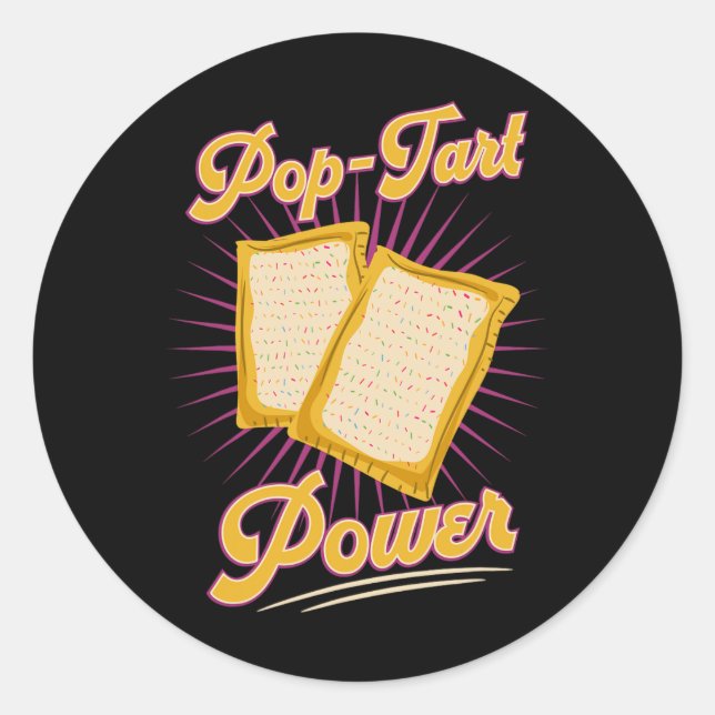 Sticker Rond Bodybuilding Pre-workout Pop Tart Power Gym Exerci (Devant)
