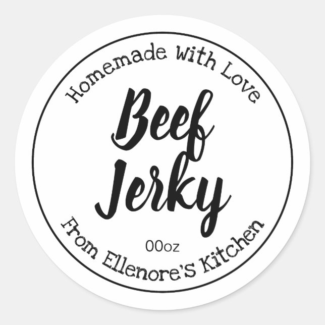 Sticker Rond Boeuf Jerky (Devant)