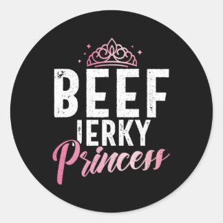 Sticker Rond Boeuf Jerky Princess