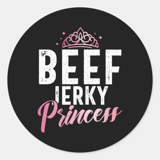 Sticker Rond Boeuf Jerky Princess (Devant)