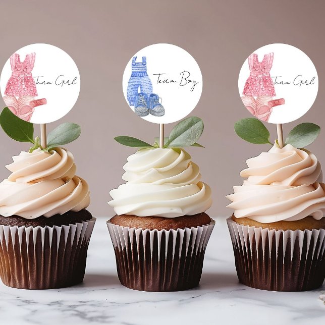 Sticker Rond Bohemian Baby Clothes Team Girl Genre révéler (Créateur téléchargé)